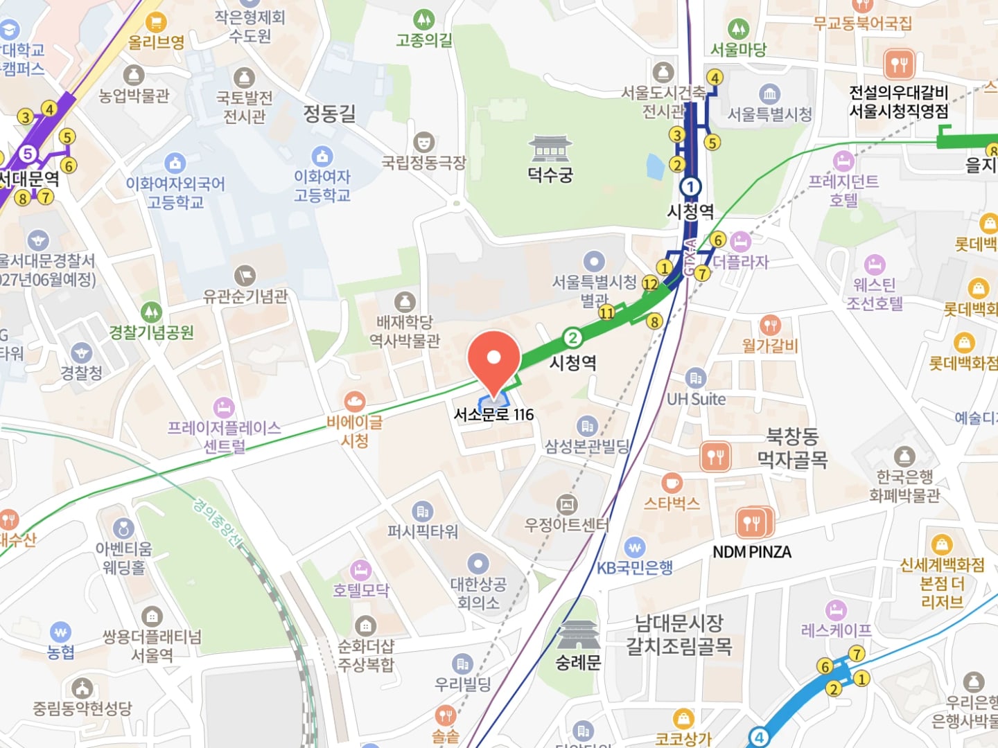 KST 서울 오피스 위치 지도